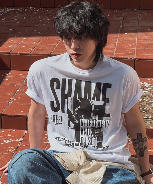 NOWLE(ノウル)の「【NOWLE】グランジ パンク グラフィックTシャツ 半袖 / バンドT風 ルーズT(Tシャツ/カットソー・メンズ・ホワイト・LARGE/MEDIUM/X-LARGE)」の9枚目の写真