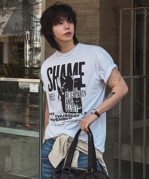 NOWLE(ノウル)の「【NOWLE】グランジ パンク グラフィックTシャツ 半袖 / バンドT風 ルーズT(Tシャツ/カットソー・メンズ・ホワイト・LARGE/MEDIUM/X-LARGE)」の17枚目の写真