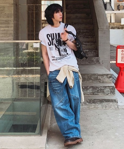 NOWLE(ノウル)の「【NOWLE】グランジ パンク グラフィックTシャツ 半袖 / バンドT風 ルーズT(Tシャツ/カットソー・メンズ・ホワイト・LARGE/MEDIUM/X-LARGE)」の21枚目の写真
