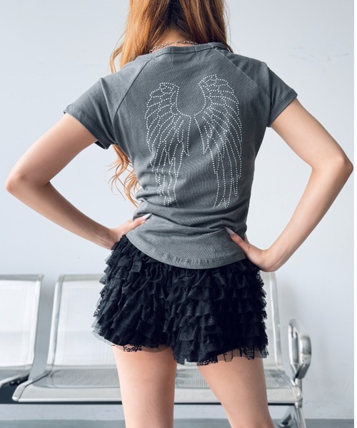 Y2K SYNAPSE FACTORY（ワイツーケー シナプスファクトリー）の「【レース】ダンダンフリルショートパンツ（その他パンツ・レディース・ホワイト/ブラック/サックスブルー・FREE）」の16枚目の写真