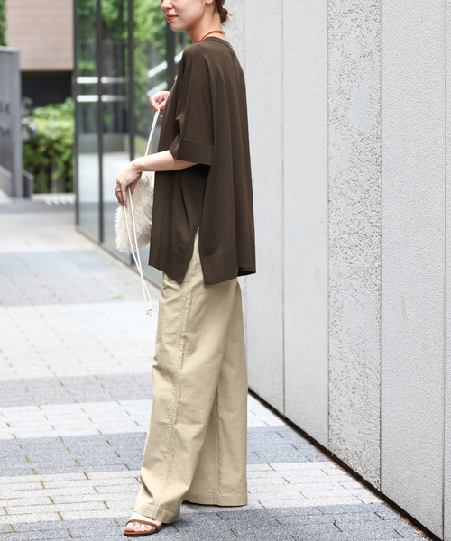 JOURNAL STANDARD relume(ジャーナルスタンダード レリューム)の「《一部WEB限定追加2 / 新色》接触冷感/ウォッシャブルクールポンチョプルオーバー(ニット/セーター・レディース・ホワイト・FREE)」の7枚目の写真