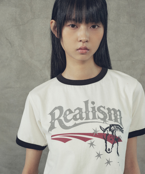 SUPERSUB(スーパーサブ)の「リアリズムリンガー半袖Tシャツ-クリーム(Tシャツ/カットソー・レディース・その他・MEDIUM/LARGE/SMALL)」の3枚目の写真