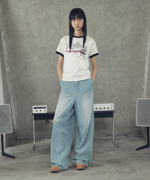 SUPERSUB(スーパーサブ)の「リアリズムリンガー半袖Tシャツ-クリーム(Tシャツ/カットソー・レディース・その他・MEDIUM/LARGE/SMALL)」の5枚目の写真