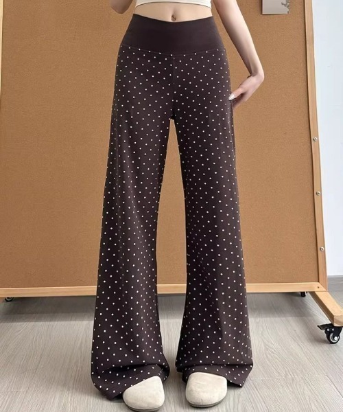 yuue' ( wear )(ユーイ)の「ドット柄ハイウエストセミフレアパンツ(その他パンツ・レディース・グレー/ネイビー/ブラウン・FREE)」の9枚目の写真