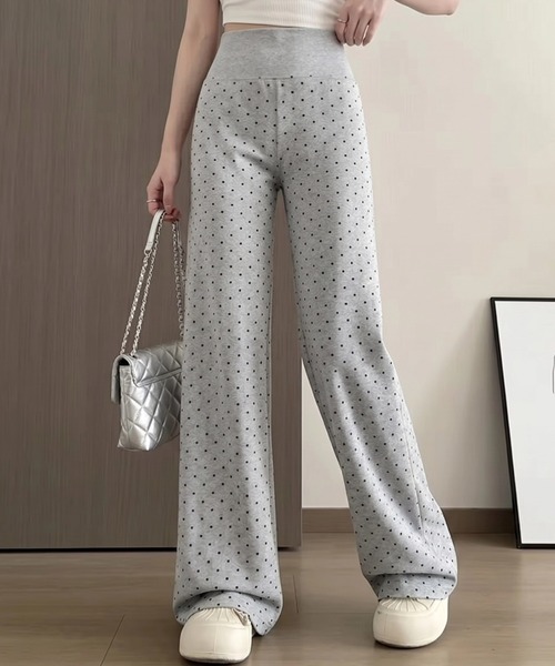 yuue' ( wear )(ユーイ)の「ドット柄ハイウエストセミフレアパンツ(その他パンツ・レディース・グレー/ネイビー/ブラウン・FREE)」の7枚目の写真