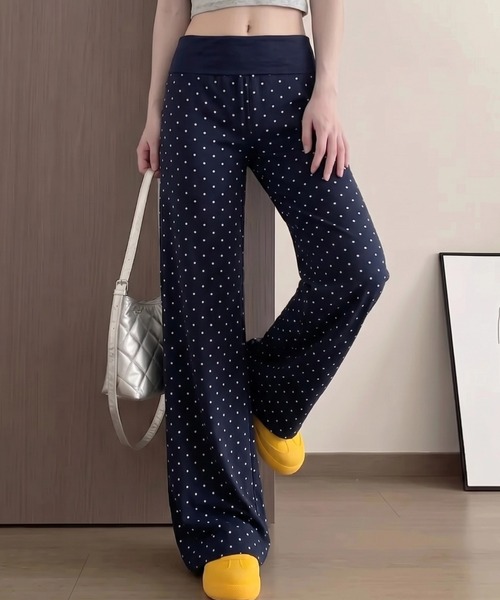 yuue' ( wear )(ユーイ)の「ドット柄ハイウエストセミフレアパンツ(その他パンツ・レディース・グレー/ネイビー/ブラウン・FREE)」の18枚目の写真