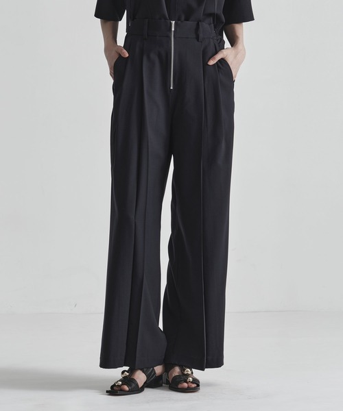 THE TOKYO/ザトウキョウ】Front Zip Tuck Pants/フロントジップタック