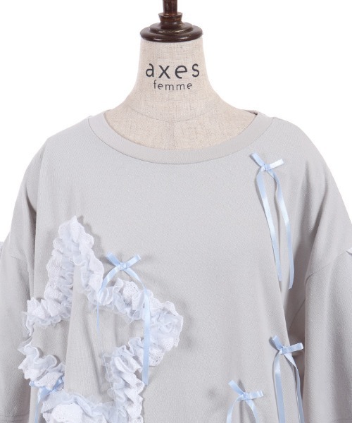 axes femme(アクシーズファム)の「星×コットンレースシャツ(Tシャツ/カットソー・レディース・ホワイト/グレー/ブラック・FREE)」の20枚目の写真