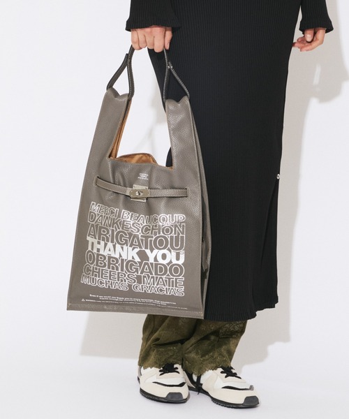 beautiful people(ビューティフルピープル)の「gratitude large market bag(トートバッグ・レディース・ブラック/グレー/グレイッシュベージュ/キャメル・FREE)」の2枚目の写真