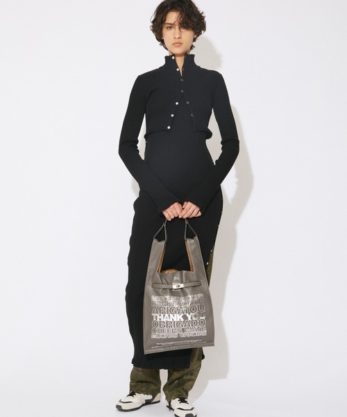 beautiful people(ビューティフルピープル)の「gratitude large market bag(トートバッグ・レディース・ブラック/グレー/グレイッシュベージュ/キャメル・FREE)」の6枚目の写真