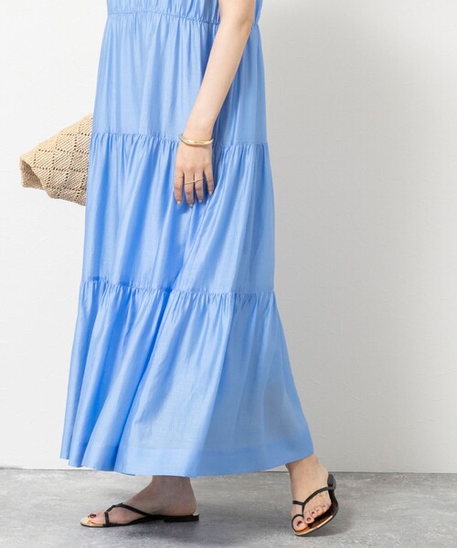 NOLLEY’S Sophi(ノーリーズソフィ)の「【一部WEB限定カラー】ウォッシャブルシアーローンティアード2WAYワンピース(ワンピース・レディース・ブラック/ライトブルー/ダークブラウン・38)」の22枚目の写真