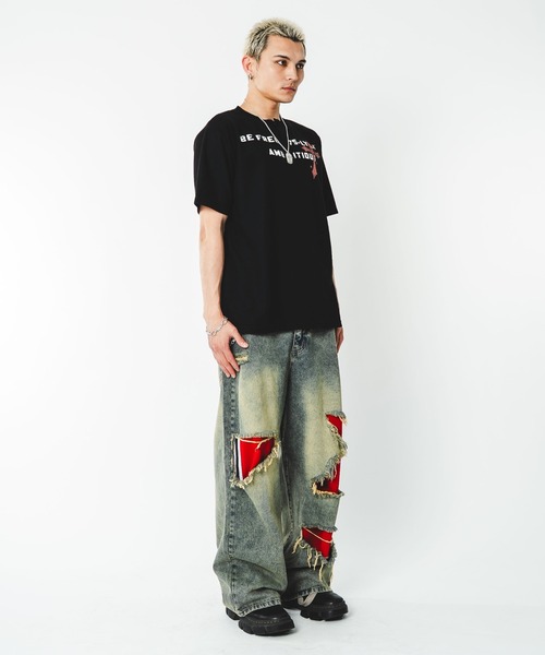 SHORT ROUND(ショートラウンド)の「SHORT ROUND/【26年春夏新作】ワッフルクロスロゴヘンリーネックT(Tシャツ/カットソー・メンズ・ブラック/杢グレー・FREE)」の7枚目の写真