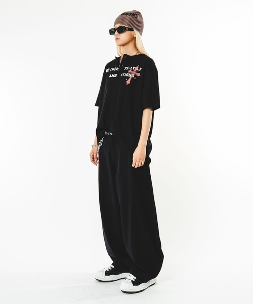 SHORT ROUND(ショートラウンド)の「SHORT ROUND/【26年春夏新作】ワッフルクロスロゴヘンリーネックT(Tシャツ/カットソー・メンズ・ブラック/杢グレー・FREE)」の9枚目の写真