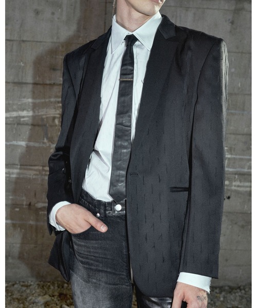 JOHN LAWRENCE SULLIVAN(ジョンローレンスサリバン)の「SLASHED WOOL GABARDINE SINGLE BREASTED JACKET(テーラードジャケット・メンズ・ブラック・44/46/48)」の4枚目の写真