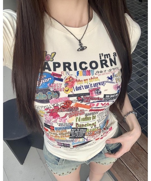 inst.ALL(インストール)の「グラフィックロゴタイトTシャツ(Tシャツ/カットソー・レディース・ホワイト・M)」の1枚目の写真