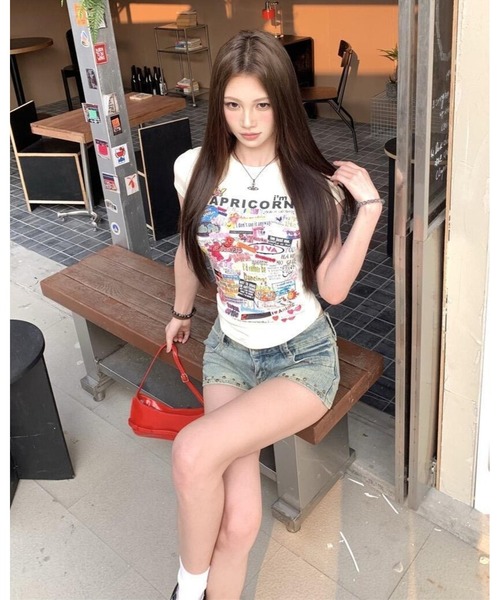 inst.ALL(インストール)の「グラフィックロゴタイトTシャツ(Tシャツ/カットソー・レディース・ホワイト・M)」の13枚目の写真