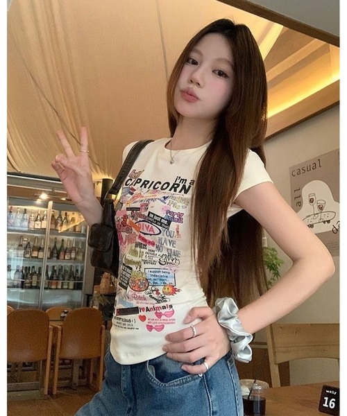 inst.ALL(インストール)の「グラフィックロゴタイトTシャツ(Tシャツ/カットソー・レディース・ホワイト・M)」の10枚目の写真