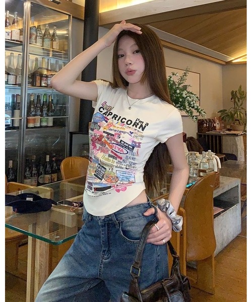 inst.ALL(インストール)の「グラフィックロゴタイトTシャツ(Tシャツ/カットソー・レディース・ホワイト・M)」の8枚目の写真