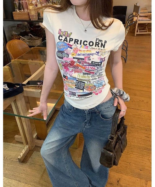 inst.ALL(インストール)の「グラフィックロゴタイトTシャツ(Tシャツ/カットソー・レディース・ホワイト・M)」の7枚目の写真