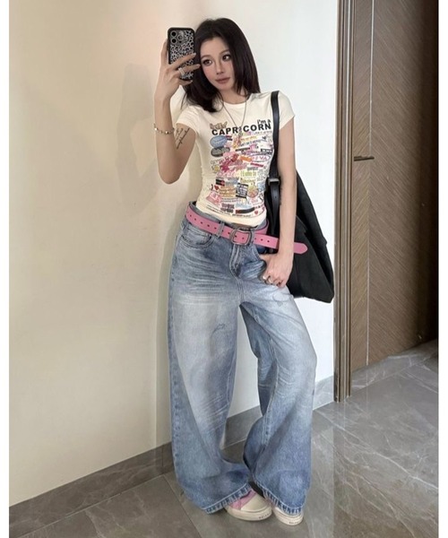 inst.ALL(インストール)の「グラフィックロゴタイトTシャツ(Tシャツ/カットソー・レディース・ホワイト・M)」の6枚目の写真