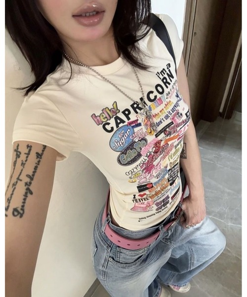 inst.ALL(インストール)の「グラフィックロゴタイトTシャツ(Tシャツ/カットソー・レディース・ホワイト・M)」の4枚目の写真
