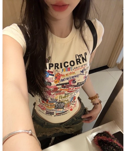 inst.ALL(インストール)の「グラフィックロゴタイトTシャツ(Tシャツ/カットソー・レディース・ホワイト・M)」の3枚目の写真