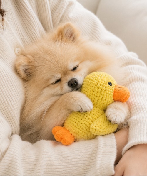 NOLITA LABORATORY(ノリータラボラトリー)の「【 NOLITA / ノリータ 】アヒル ドッグトイ Sサイズ / 音が鳴る 犬用おもちゃ ピコピコ ぬいぐるみトイ ペット玩具 小型犬 中型犬(ペット用おもちゃ・レディース・イエロー・FREE)」の2枚目の写真