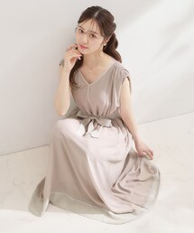 洗える】クラウディフラワー ワンピース（ワンピース）｜couture
