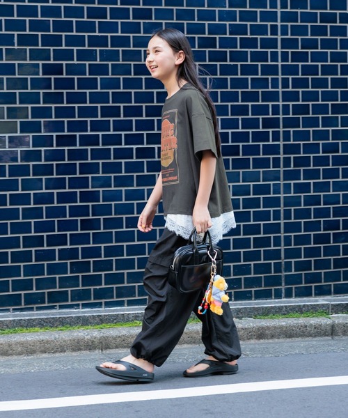 BAYFLOW(ベイフロー)の「ジュニアライン(140~160)【Howdy(ハウディ)】パラシュートパンツ(その他パンツ・キッズ・ブラック/グレイッシュベージュ/ピンク・140cm/160cm/150cm)」の5枚目の写真