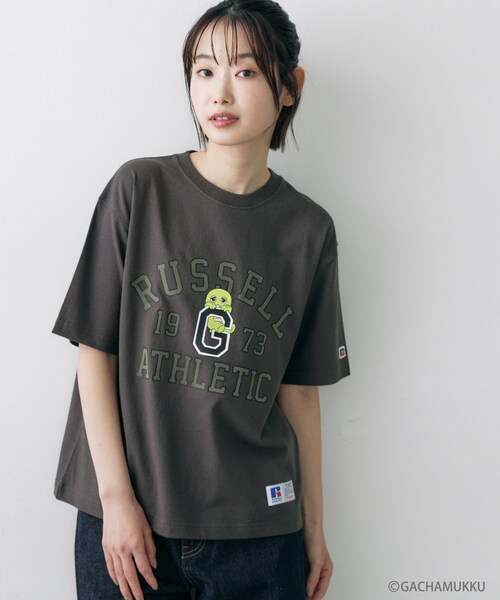 Dessin（デッサン）の「ガチャピン・ムック コラボTシャツ（Tシャツ/カットソー・レディース・ホワイト系/チャコールグレー/チャコール/ホワイト系その他6・02）」の3枚目の写真
