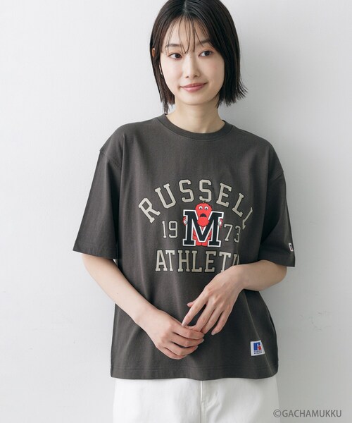 Dessin（デッサン）の「ガチャピン・ムック コラボTシャツ（Tシャツ/カットソー・レディース・ホワイト系/チャコールグレー/チャコール/ホワイト系その他6・02）」の4枚目の写真