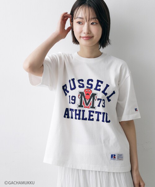 Dessin（デッサン）の「ガチャピン・ムック コラボTシャツ（Tシャツ/カットソー・レディース・ホワイト系/チャコールグレー/チャコール/ホワイト系その他6・02）」の2枚目の写真