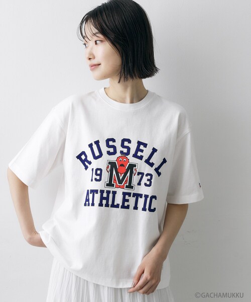 Dessin（デッサン）の「ガチャピン・ムック コラボTシャツ（Tシャツ/カットソー・レディース・ホワイト系/チャコールグレー/チャコール/ホワイト系その他6・02）」の7枚目の写真