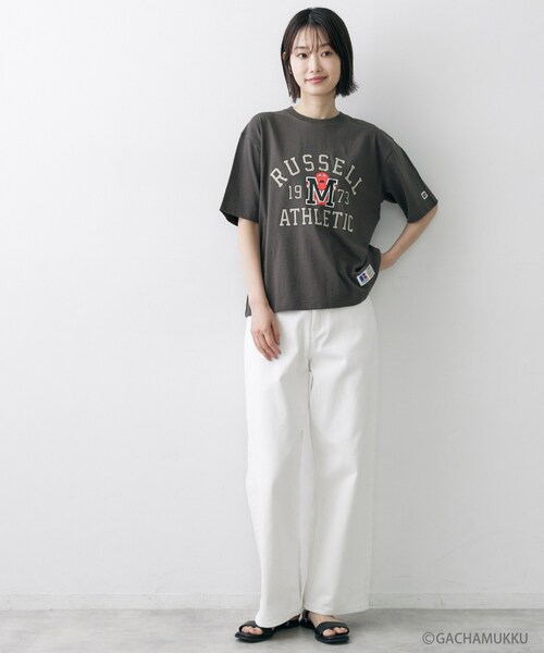Dessin（デッサン）の「ガチャピン・ムック コラボTシャツ（Tシャツ/カットソー・レディース・ホワイト系/チャコールグレー/チャコール/ホワイト系その他6・02）」の21枚目の写真