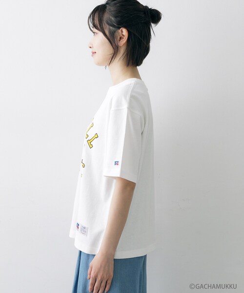 Dessin（デッサン）の「ガチャピン・ムック コラボTシャツ（Tシャツ/カットソー・レディース・ホワイト系/チャコールグレー/チャコール/ホワイト系その他6・02）」の18枚目の写真