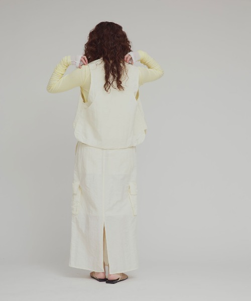 W:Huku（フーク）の「【W:Huku / 撥水 ワッシャーナイロン】フィッシャー ベスト / Washer Nylon Fisher Vest（ベスト・レディース・アイボリー/ブルーグレー/ブラック系その他・FREE）」の19枚目の写真