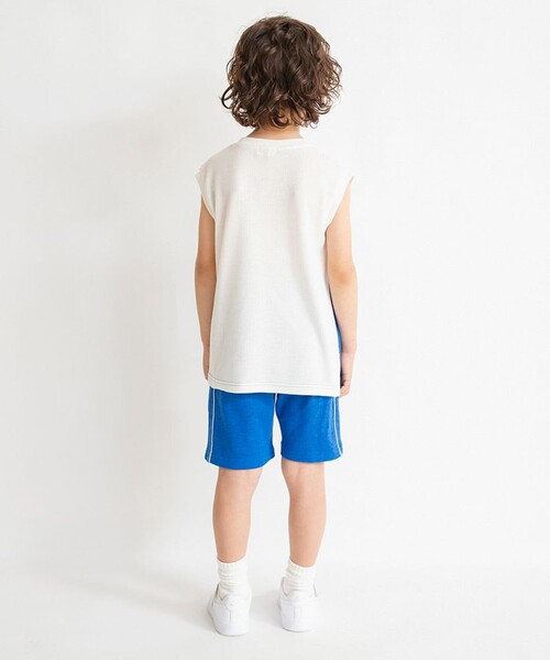 BRANSHES（ブランシェス）の「【プチプラ】配色ワッフルタンクトップ（タンクトップ・キッズ・オレンジ/グリーン/ロイヤルブルー・150/100/140/120/110/130/90）」の8枚目の写真