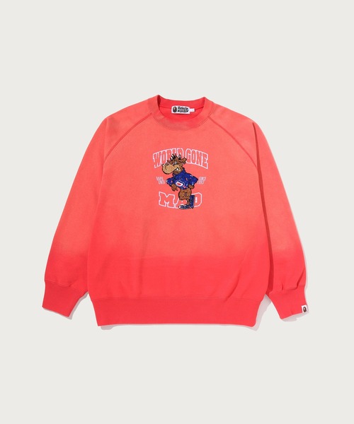 A BATHING APE（アベイシングエイプ）の「WGM BEAST COLLEGE RELAXED FIT CREWNECK SWEATSHIRT（スウェット・メンズ・ネイビー/グリーン/レッド・MEDIUM/X-LARGE/LARGE）」の3枚目の写真