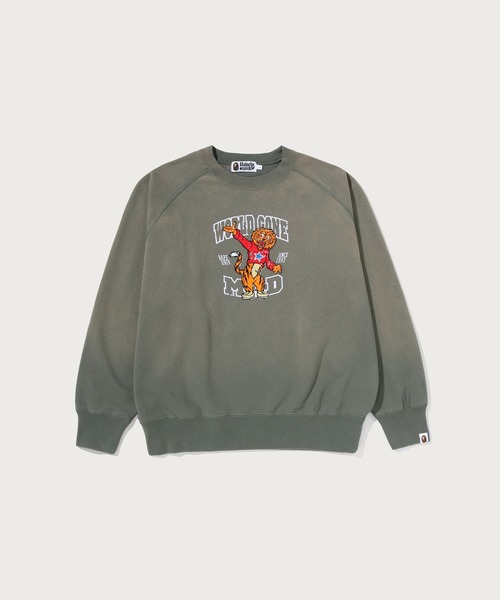 A BATHING APE（アベイシングエイプ）の「WGM BEAST COLLEGE RELAXED FIT CREWNECK SWEATSHIRT（スウェット・メンズ・ネイビー/グリーン/レッド・MEDIUM/X-LARGE/LARGE）」の2枚目の写真