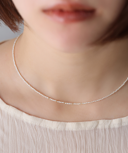 Lilas(リラ)の「ライスパール40cmネックレス K10(ネックレス・レディース・ゴールド・FREE)」の12枚目の写真