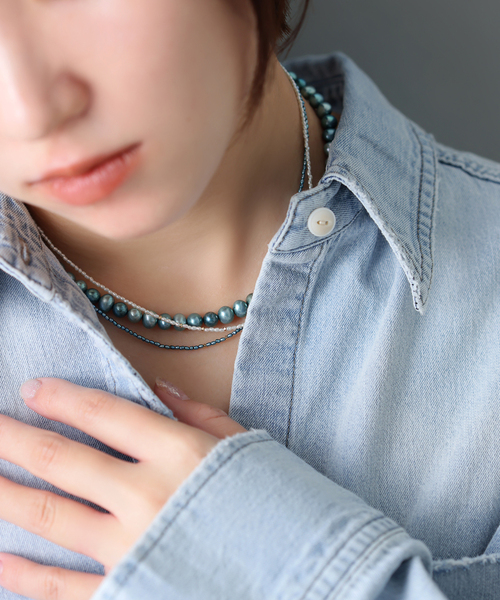 Lilas(リラ)の「ライスパール40cmネックレス K10(ネックレス・レディース・ゴールド・FREE)」の14枚目の写真