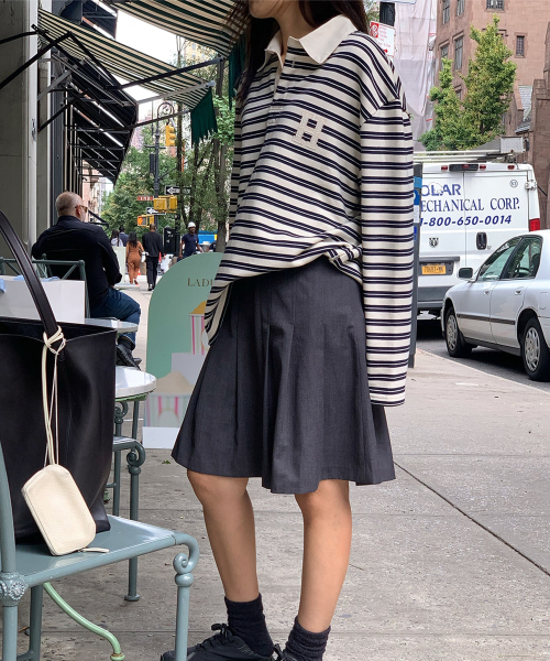 haag（ヘイグ）の「a stripe rugby t-sh (navy)（ポロシャツ・レディース・その他・FREE）」の10枚目の写真