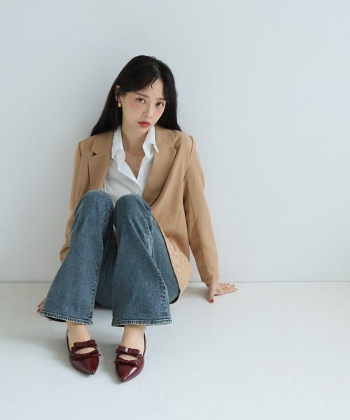VIVIAN(ヴィヴィアン)の「ダブルリボンフラットパンプス(パンプス・レディース・ブラック/クリアブラック/バーガンディー・S/M/L/LL)」の17枚目の写真