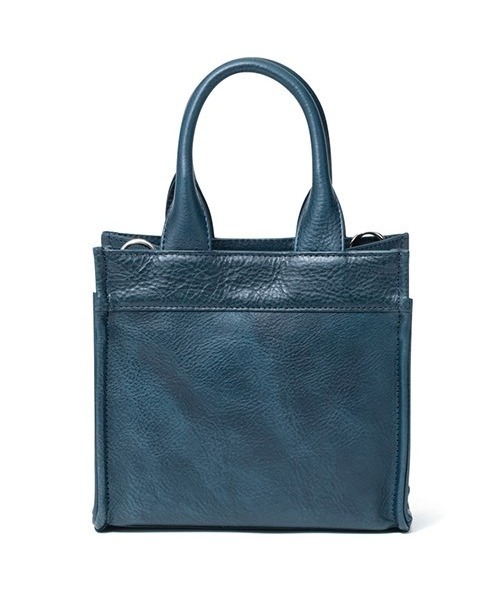 MANIUNO(マニウノ)の「MANIUNO(マニウノ) Oil leather レザースクエアミニトート(S)(トートバッグ・メンズ・ネイビー/ブラック・FREE)」の19枚目の写真