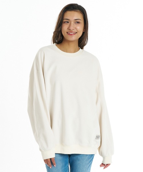 BILLABONG（ビラボン）の「BILLABONG/ビラボン スウェット BG014009（スウェット・レディース・アイボリー/ライトカーキ/スミクロ・M）」の4枚目の写真