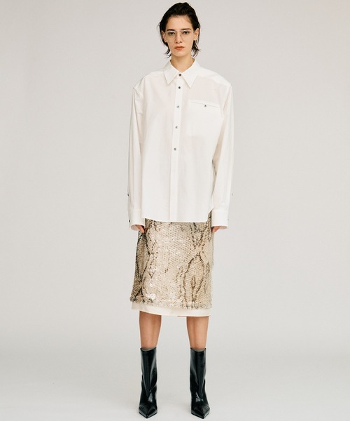 PRANK PROJECT(プランクプロジェクト)の「【2026Autumn Pre-Order】スパンコールパイソンミディスカート / Sequin Python Midi Skirt(スカート・レディース・マルチ・38/36)」の4枚目の写真