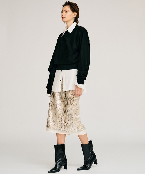 PRANK PROJECT(プランクプロジェクト)の「【2026Autumn Pre-Order】スパンコールパイソンミディスカート / Sequin Python Midi Skirt(スカート・レディース・マルチ・38/36)」の6枚目の写真