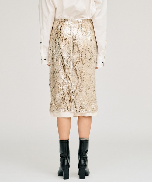 PRANK PROJECT(プランクプロジェクト)の「【2026Autumn Pre-Order】スパンコールパイソンミディスカート / Sequin Python Midi Skirt(スカート・レディース・マルチ・38/36)」の9枚目の写真