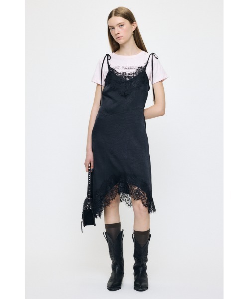 MOUSSY(マウジー)の「【26年AW新作】【展示会人気No.2】ASYMMETRY SATIN ドレス(ワンピース・レディース・ベージュ系その他/ブラック/オフホワイト・FREE)」の7枚目の写真