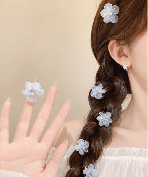 セール】【 Port / ポート 】 フラワーモチーフ ミニヘアピン 6点